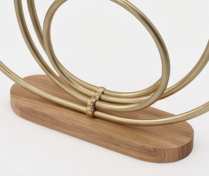 Porte-serviettes de luxe en or et bois, design minimaliste pour maisons modernes, restaurants et décoration de table - Product Image 2