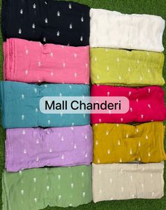 Wholesale Honey Lace Nonwoven Warp Embroidered Mall Chanderi Medium <b>Weight</b> Breathable <b>Fabric</b> for Wedding Kurti Dress and Dupatta - Product Image 6