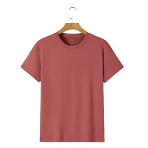 T-shirt à manches courtes pour homme en tissu biologique, coupe décontractée, séchage rapide, épaules tombantes, design oversize, respirant, tissu éponge, col rond, grande taille - Product Image 1