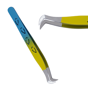 Pince à épiler professionnelle Stahlmann Pro avec logo personnalisé, en acier inoxydable, lisse et dentelée, fine, durable, prise en main parfaite, modèle 115 mm - Product Image 4