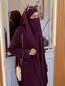 Nouveau design de burqa pour femmes musulmanes, demi-niqab, châle de saison printanière, voile et couvre-visage musulmans - Product Image 6