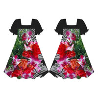 Robe longue tricotée élégante en polyester, coupe courte au-dessus du genou, style Tapa Samoan, avec dentelle unie, fabrication directe usine, personnalisable, pour femme, ODM