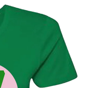 AKA The Seven Club 7 T-shirt vert en coton premium à col rond et manches courtes, doux, respirant, décontracté pour femme - Product Image 2