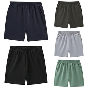 <b>Men's</b> Solid Color Quick Dry Polyester Bermuda Shorts With Elastic Waist And Side Stripe Custom Logo - Product Image 5