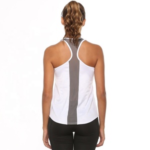 Camisetas sin mangas de algodón 65% poliéster 35% al por mayor, camisetas sin mangas de cuello redondo, Chaleco de Color sólido en blanco, camiseta sin mangas para mujer, camisetas sin mangas de Yoga - Product Image 5