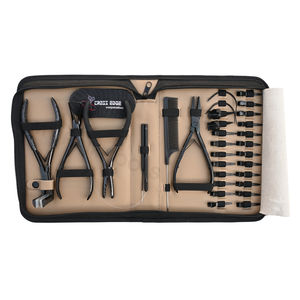 Premium <b>Black</b> Hair Extension Tools Kit Hair Extension Pliers with Micro Bead Removal Pliers Loop Threader & <b>Velcro</b> Packed Case - Product Image 1