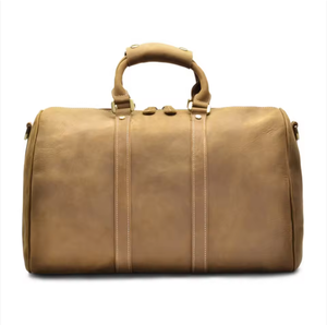 Sac de voyage vintage en cuir Crazy Horse pour homme, grande capacité, avec fermeture éclair, sac à main, sac bandoulière, usage professionnel, vente en gros, personnalisable - Product Image 1