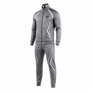 Chándal de sublimación premium para hombre, tela de poliéster transpirable, chaqueta con cremallera completa estampada a medida, pantalones a juego, cómodo y deportivo. - Product Image 3