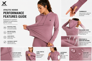 Sudadera Deportiva para Mujer X Sports City, Bordada, de Color Sólido, de Algodón/Poliéster, de Secado Rápido, Transpirable, Informal - Product Image 4