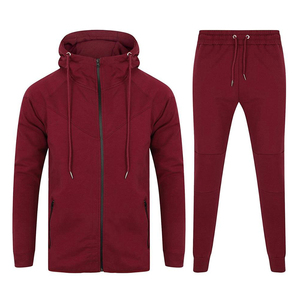 Men's <b>Hooded</b> Tracksuit Full <b>Zip</b> Sweatshirt and Jogger Pants Solid Color Casual Sport Wear Breathable Polyester Autumn Outfit - Product Image 6