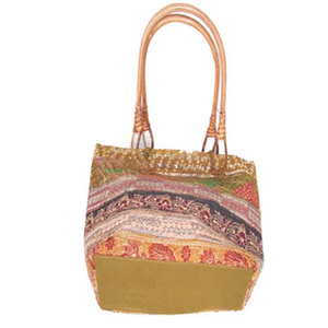 Handcrafted Wooden Handle Ethnic Hand Bag Traditional Boho Chic Tote Purse Stylish Handmade <b>Shoulder</b> Bag for Women Festival - Product Image 3