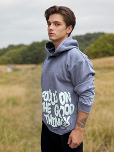 Sudadera con Capucha Gráfica Vintage Gótica para Hombre, Lavado Ácido, 100% Algodón, Oversize, Estilo Urbano, Hip-Hop, Holgada, Unisex - Product Image 2