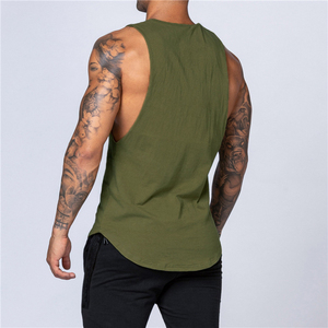 100% Cotton Tank Top Button <b>Chains</b> Embroidery Casual Gym Workout Summer Running Customizable Print Available Breathable Plain - Product Image 4