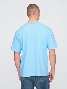 T-shirt en coton bleu ciel pour homme, coupe classique, col rond, manches courtes, couleur unie, jersey décontracté, design vierge, fabricant sur mesure - Product Image 3