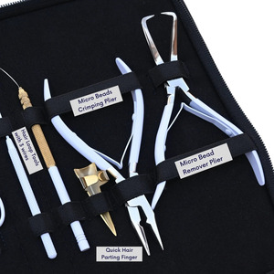 Kit d'outils OPTITECH HEALTHCARE en acier inoxydable pour extensions capillaires à usage commercial – Crochet courbé pour micro-anneaux et retrait de crimpes - Product Image 4