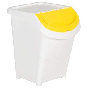 Contenedores de Basura Apilables de PP Blanco con Tapas, 31.7 gal, Juego de 3 - Product Image 2