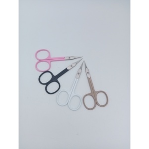 Juego de Tijeras para Cejas y Vello Nasal de Acero Inoxidable con Mango de Plástico para Salón y Uso Doméstico - Tijeras de Maquillaje - Product Image 1