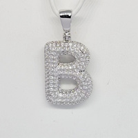 Collier Pendentif Alphabet H en Argent Sterling 925, Zircon Élégant Plaqué Rhodium, Plaqué 4 Couches, Cadeau de Fête Adorable, Unisexe, Chaîne Rolo