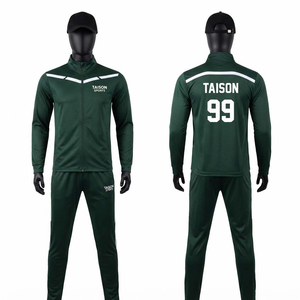 Premium 100% Polyester 320gsm Breathable Waterproof Quick Dry Short Printed <b>Badminton</b> Training Suit Dark Green White Panels - Product Image 1