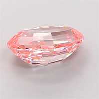 Diamante CVD suelto de corte ovalado escalonado de 1 a 5 quilates, rosa intenso de fantasía, cultivado en laboratorio, con pulido artesanal certificado por IGI para la fabricación de joyas.