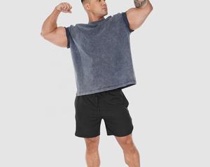 Camiseta Oversize Lavada para Hombre, Tallas Grandes, Manga Corta, Cuello Redondo, Ajuste Holgado, Estilo Casual Urbano, Tejido de Algodón Jersey, Diseño Liso - Product Image 5