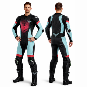 Traje de Cuero Personalizado de Una Pieza para Motociclismo de Carreras, Equipo de Protección Profesional para Motociclistas de Pista y Calle - Product Image 2