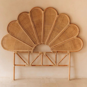New Collection 2026 Flower Shaped Bohemian Plant Rattan <b>Headboard</b> Wall Hanging Decoration Handmade from Vietnam Factory - Product Image 2