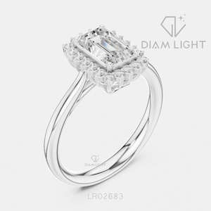 Bague de fiançailles en or blanc 14 carats avec diamant de laboratoire de 1,04 carat, coupe radiante, bague de mariée, certifiée IGI, bijoux fins, cadeau pour femme - Product Image 2