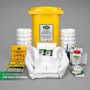 SABER Oil Spill Kit 240 Liter Wheelie Bin Industrial Absorbent Response Container Model SO240-SK/WB - Product Image 3