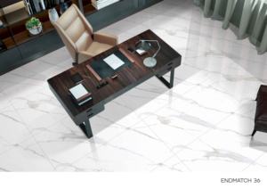 Carreaux de porcelaine polie et émaillée de luxe 60x120cm 600x1200mm 24x48 pouces, grandes dalles pour sols de hall d'hôtel et bureaux - Product Image 3