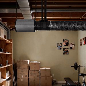 Kit di filtrazione dell'aria da 8 pollici 180 CFM con ventola in linea, regolatore di velocità e filtro a carboni attivi per sistemi di ventilazione e aspirazione - Product Image 4