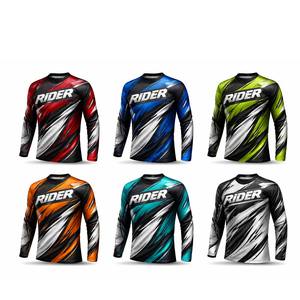 Jersey Personalizado para Ciclismo de Montaña, Jersey de Verano para Ciclismo de Descenso, Jersey para Bicicleta de Montaña BMX, Fabricación de Equipamiento por Sublimación - Product Image 1