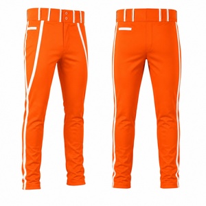 Pantalones de Béisbol de Poliéster para Hombre, Logotipo Personalizado, Transpirables, de Secado Rápido, Cintura Elástica, Rodilla Acolchada, Fabricante ODM - Product Image 1