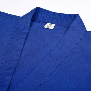 Kimono de Jiu-Jitsu Brasileño Azul, 100% Algodón, Secado Rápido, Tejido Transpirable y Elástico, Posiciones para Logotipo Personalizado, Unisex para Adultos - Product Image 4