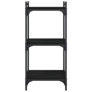 3 Tier <b>Black</b> Engineered Wood <b>Bookcase</b> 15.7x11.8x33.9 Inches Freestanding Minimalist Modern Living Room Furniture - Product Image 6