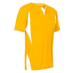 เสื้อเทนนิสแขนสั้นสีเหลืองสำหรับผู้ชาย แถบสีขาว ระบายเหงื่อได้ดี UPF 50+ ไซส์ใหญ่ ทรงหลวม ปิดด้วยกระดุม เหมาะสำหรับเล่นกีฬาฤดูร้อน - Product Image 6
