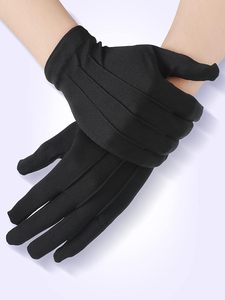 3 pares de guantes negros para adultos, guantes de uniforme para desfile, para esmoquin formal, disfraz de guardia, tipo de tela poliéster - Product Image 2