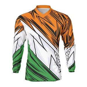 Jersey de Motocross de Alta Calidad de Secado Rápido, 100% Poliéster, Transpirable, Personalizable, Tallas Grandes, Ropa de Carreras Automovilísticas de Buena Calidad - Product Image 1