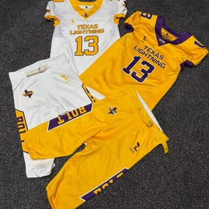 Ensemble de maillot et pantalon de football américain personnalisé de qualité supérieure, imprimé par sublimation, pour jeunes et adultes - Product Image 2
