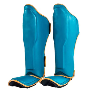 Protège-tibias en cuir PU de haute qualité, légers, protection professionnelle, respirants, compression durable, protège-jambes - Product Image 2
