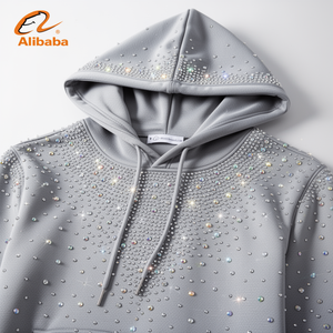 Sudadera con Capucha de Moda con Pedrería, Digital, de Invierno, Unisex, Mezcla de Poliéster/Nailon, Estilo Casual Urbano para Hombre y Mujer - Product Image 4