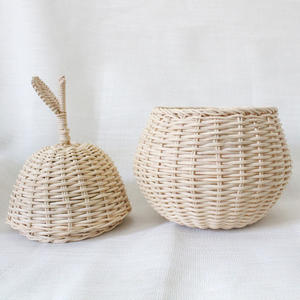 <b>Nursery</b> toy organizer hand weave rattan <b>baskets</b> room decor <b>basket</b> cute storage items for girls - Product Image 3
