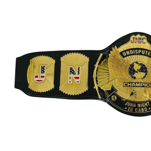 เข็มขัดแชมป์ไร้ข้อโต้แย้ง รุ่น Juan Night Cabo ดีไซน์ปีกทอง สายสีดำพรีเมียม พร้อมโลโก้ USA และ Cabo - Product Image 4