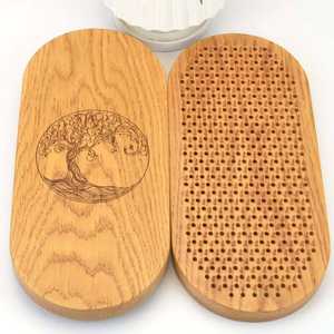 Planche de Sadhu légère pour acupuncture, massage des pieds et yoga, en bois de chêne naturel sculpté, écologique, 10 mm, artisanat - Product Image 1
