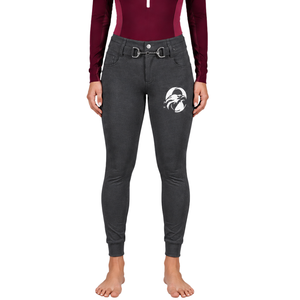 Pantalon d'équitation Drak Gary pour femme, taille haute, extensible, avec passants de ceinture, pour la compétition et l'entraînement, vêtements de sport - Product Image 1