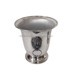 Prime Quality Ice <b>Bucket</b> With Wood Handles Hot Selling Metal Champagne <b>Beer</b> Bottles Chiller and Wine Cooler Latest by TCD - Product Image 3