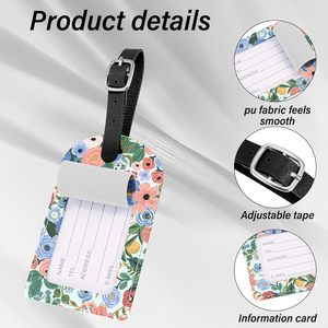 Etiqueta de Equipaje de Cuero PU de Moda, Etiqueta de Maleta Portátil para Hombres y Mujeres, Etiquetas de Identificación de Viaje Universales, Accesorios - Product Image 3