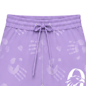 Lavender <b>White</b> <b>Swim</b> <b>Shorts</b> Lightweight Quick Dry Breathable Drawstring Waist Training Performance Athletic Swimming Sportswear - Product Image 5