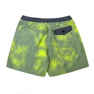 Pantalones Cortos de Playa para Hombre, Estilo Tie Dye, Cintura Media, Cordón Ajustable, Secado Rápido, Casuales, 100% Poliéster Tejido - Product Image 2