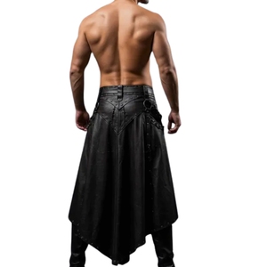 Handmade <b>animal</b> skin natural cow-hide Gladiator Kilt with Embossed & for Men Gothic <b>Steampunk</b> Cosplay 2026 natural trendy price - Product Image 3